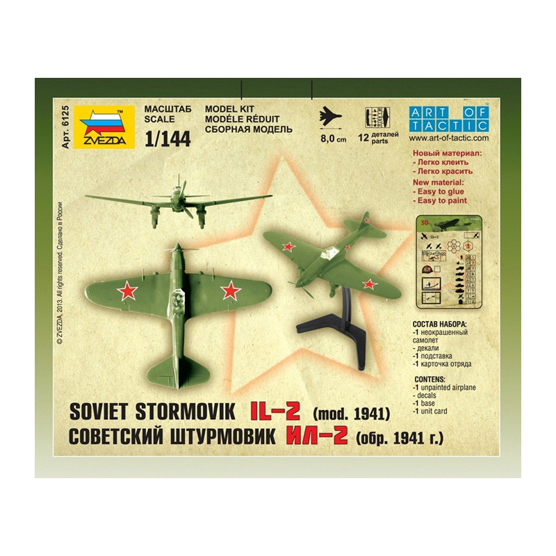 ZVEZDA 1/144  SOVIET STORMOVIK IŁ-2      (6125)