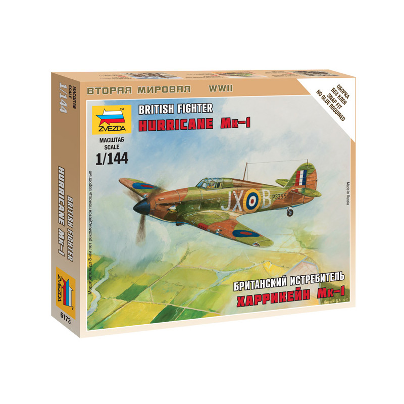 ZVEZDA 1/144 BRITISH FIGHTER HURRICANE   Mk.I (6173)