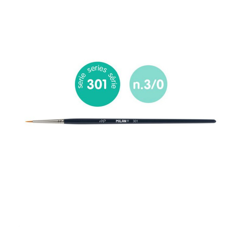 MILAN ROUNCED CONDUCTIVE BRUSH no. 3/0 (301)