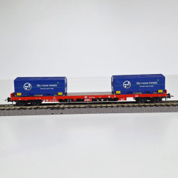 RIVAROSSI HR6558 WAGON PLATFORM WITH CONTAINERS ep.VI