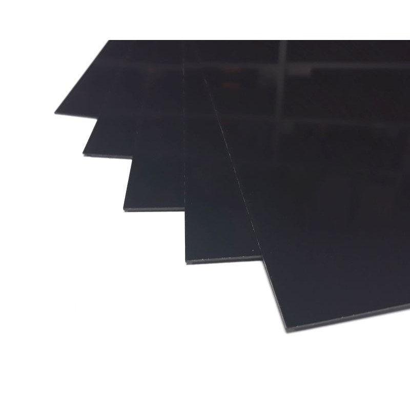 HIPS PLATE 1*500*500 mm BLACK ( glossy / matte )