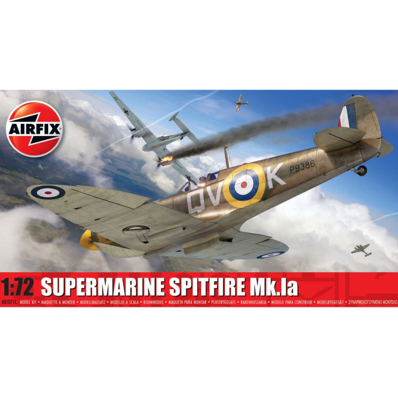 AIRFIX 1/72 SUPERMARINE SPITFIRE Mk.Ia - BATTLE OF BRITAIN (01071C)