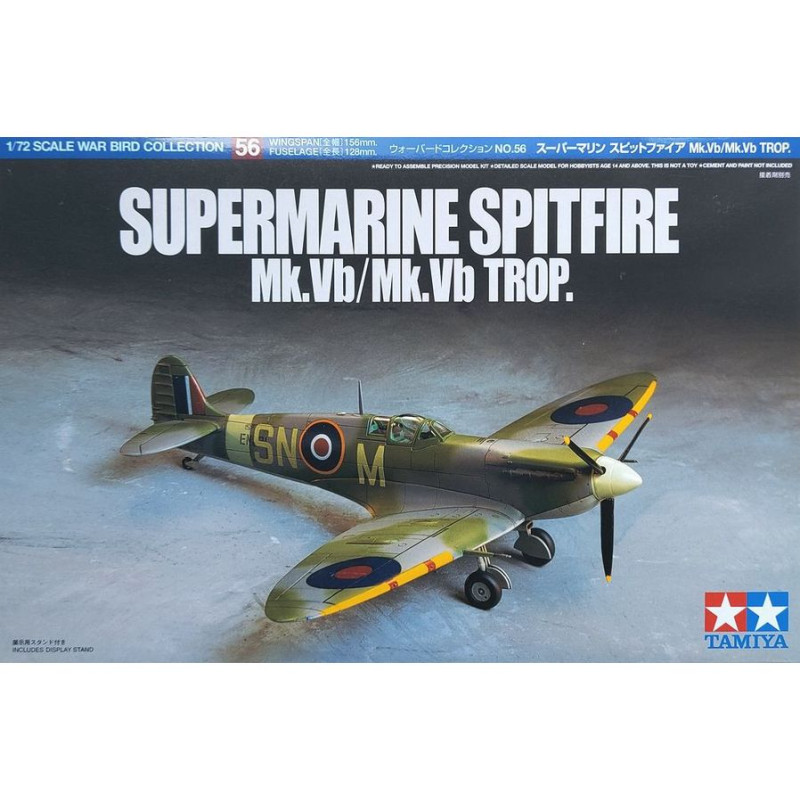 TAMIYA 1/72 SUPERMARINE SPITFIRE Mk.Vb/Mk.Vb TROP. (60756)