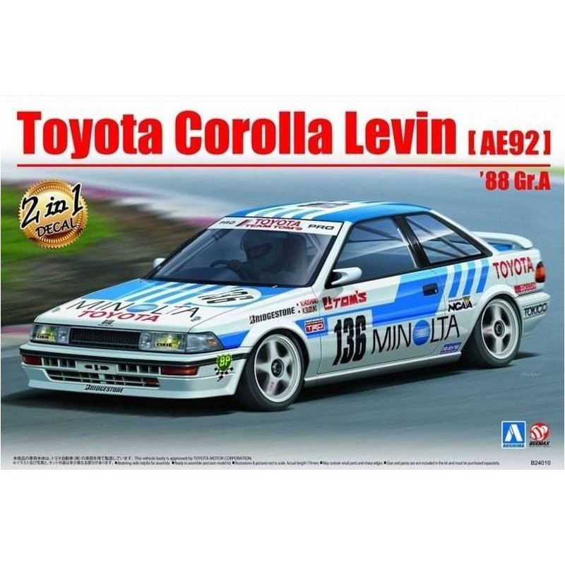 BEEMAX 1/24 TOYOTA LEVIN AE92 Gr.A 1988  (24010)