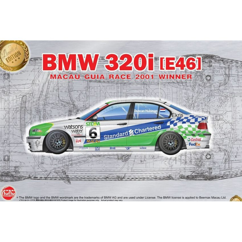 NUNU 1/24 BMW 320i [E46] MACAU GUIA RACE 2001 WINER (24041)