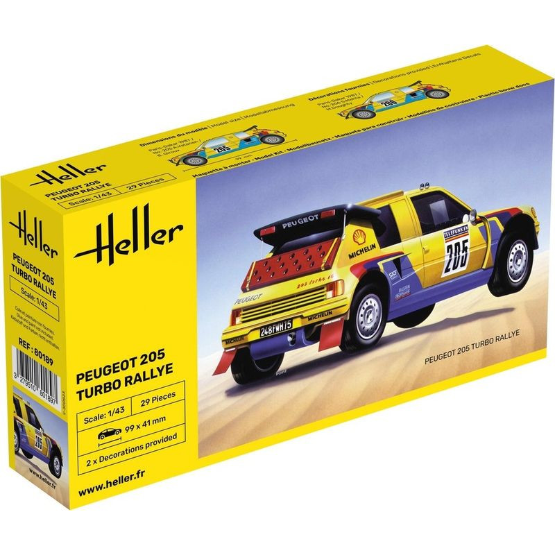 HELLER 1/43 PEUGEOT 205 Turbo Rallye (80189)