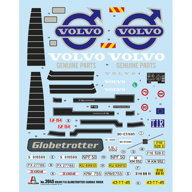 ITALERI 1/24 VOLVO V16 Globetrotter Plátno (3945)