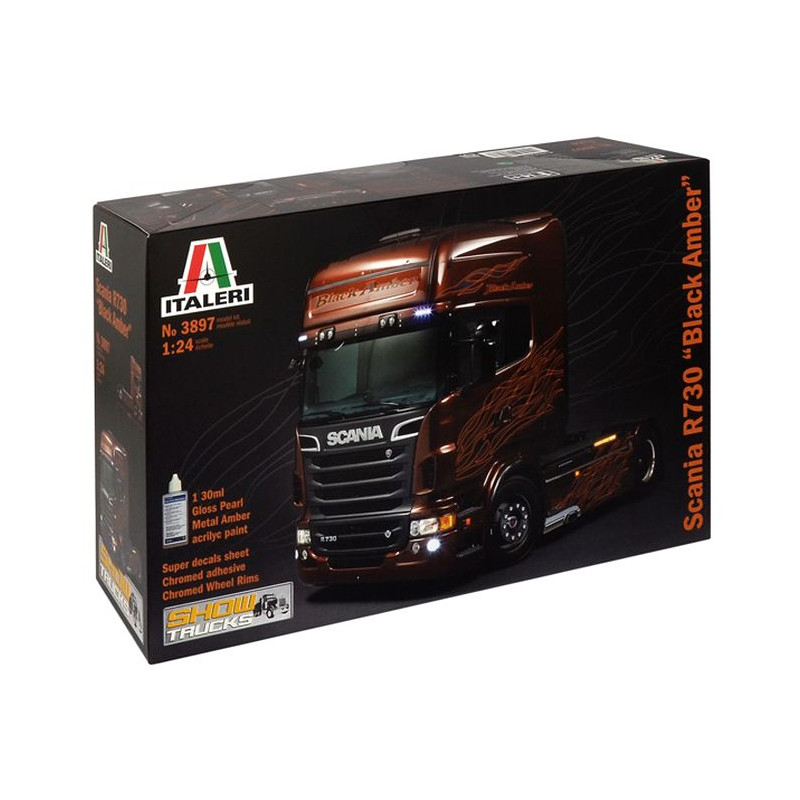 ITALERI 1/24 SCANIA R730 V8 BLACK AMBER (3897)