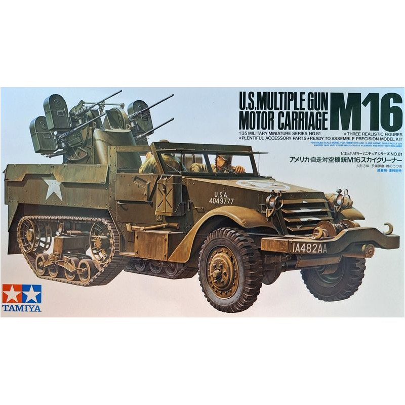 TAMIYA 1/35 U.S. MULTIPLE GUN M16 Motor  Carriage (35081)