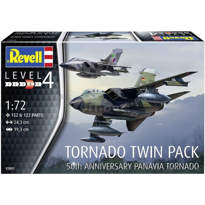 REVELL 1/72 TORNADO TWINN PACK 50th      ANNIVERSARY PANAVIA (03801)