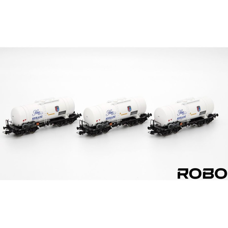 ROBO 102510 PKP 406Rb POLMOS SIERADZ cisternový vůz / sada 3 kusů