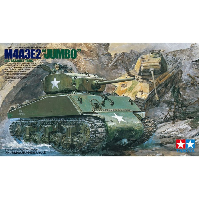 TAMIYA 1/35 M4A3E2 "JUMBO" AMERICKÝ OSÁDKOVÝ TANK (35139)