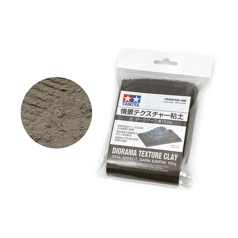 TAMIYA DIORAMA TEXTURE CLAY 150g (87222) Soil Effect: Dark Earth