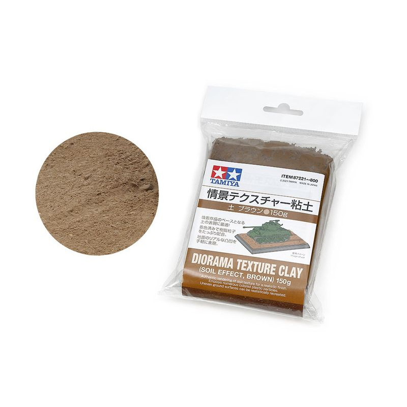 TAMIYA DIORAMA TEXTURE CLAY 150g (87221) Půdní efekt: hnědý