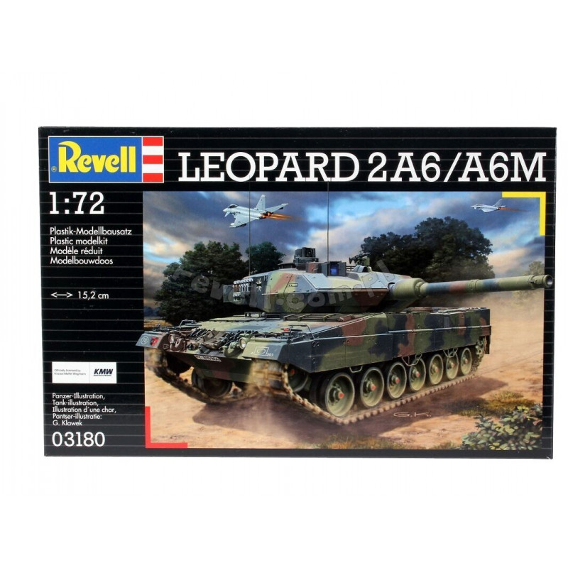 REVELL 1/72 NĚMECKÝ LEOPARD 2A6/A6M MBT 03180
