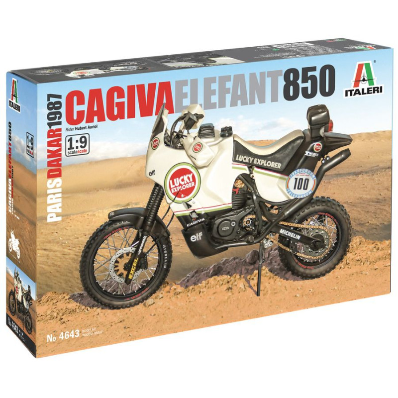 ITALERI 1/9 CAGIVA ELEFANT 850 PARIS     DAKAR 1987 (4643)