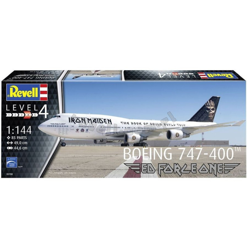 REVELL 1/144 BOEING 747-400 Ed Force One (03780) IRON MAIDEN