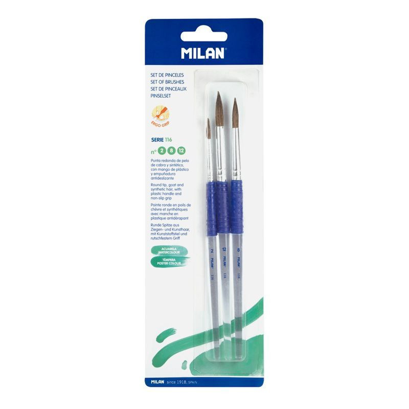 MILAN BRUSH set 2 / 8 / 12 (10463)