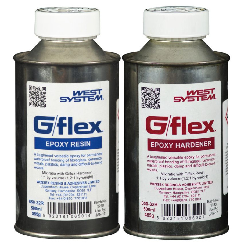 WEST SYSTEM G/flex 650-32 resin - RESIN 500ml + HARDENER 500ml