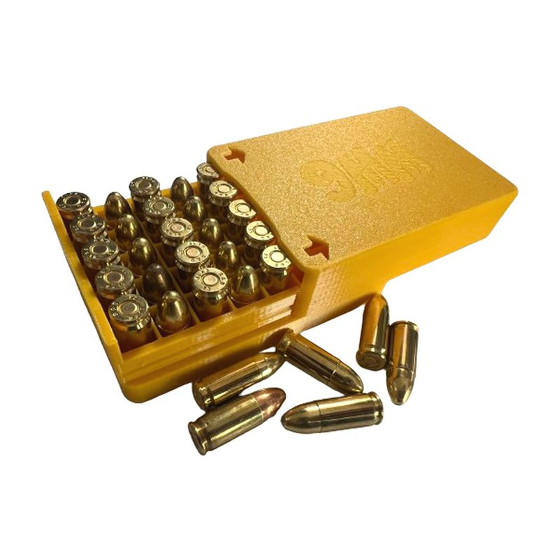 AMMUNITION BOX 9mm / 50 - ORANGE posuvné víko