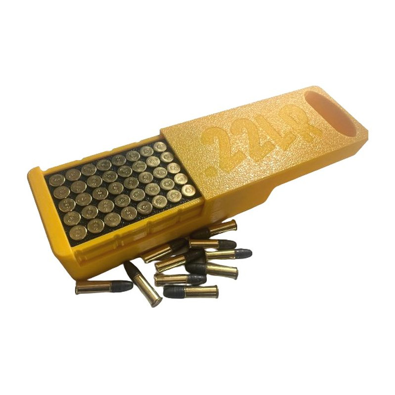 AMMUNITION CASE .22LR / 50 - YELLOW sliding lid