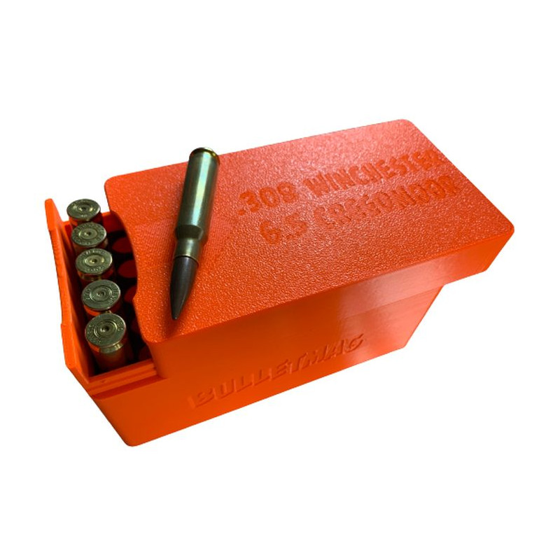 AMMUNITION CASE .308 WINCHESTER / 6.5 CREEDMOOR / 50 - SILVER sliding lid