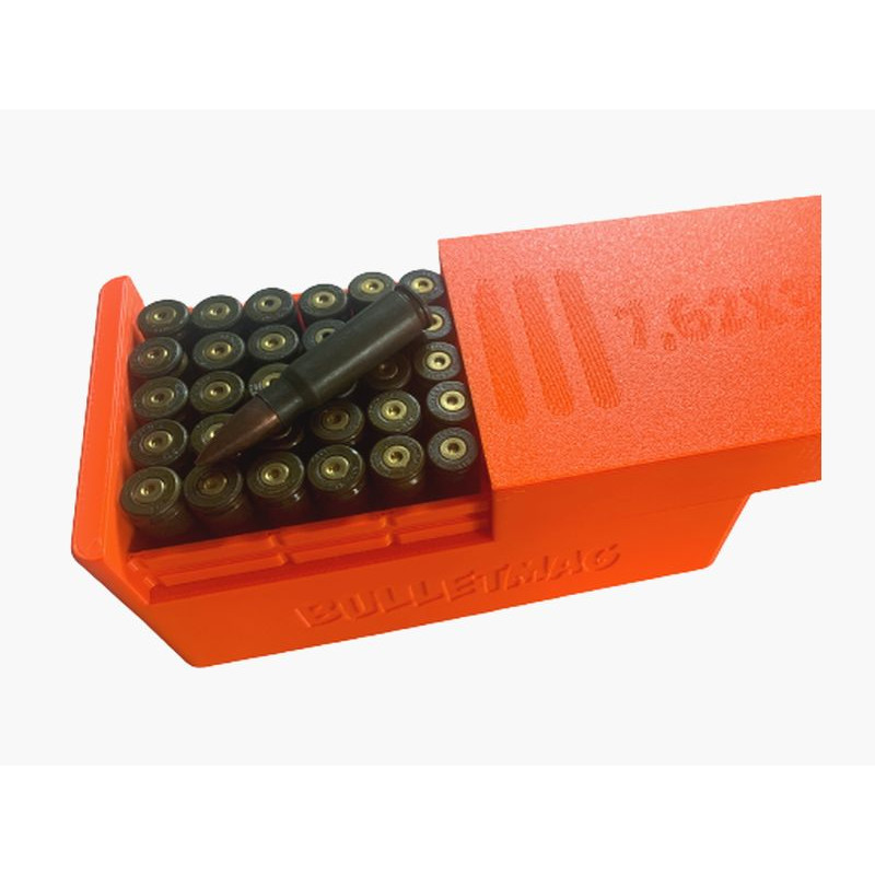 AMMUNITION CASE AK 7,62x39 / 50 - ORANGE sliding lid