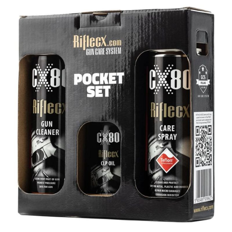 RifleCX POCKET SET - gun care kit / 3 products