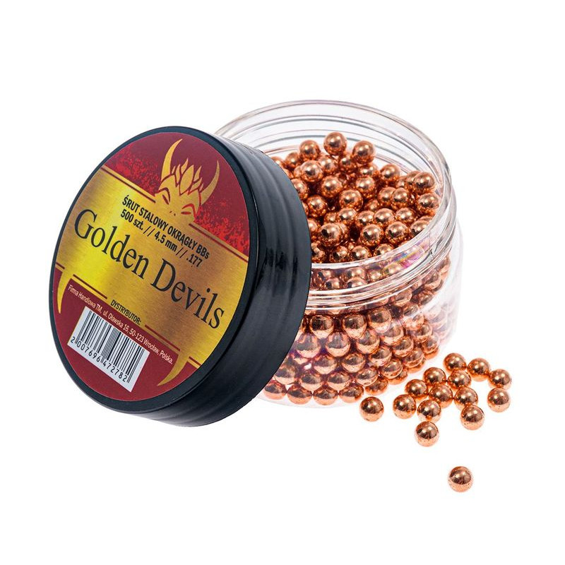 DEVILS 4.5 mm steel BB GOLDEN shot / 500 pieces (45500CPBT)