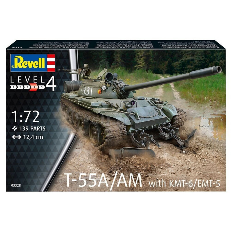 REVELL 1/72 T-55 A/AM WITH KMT-6/EMT-5 03328