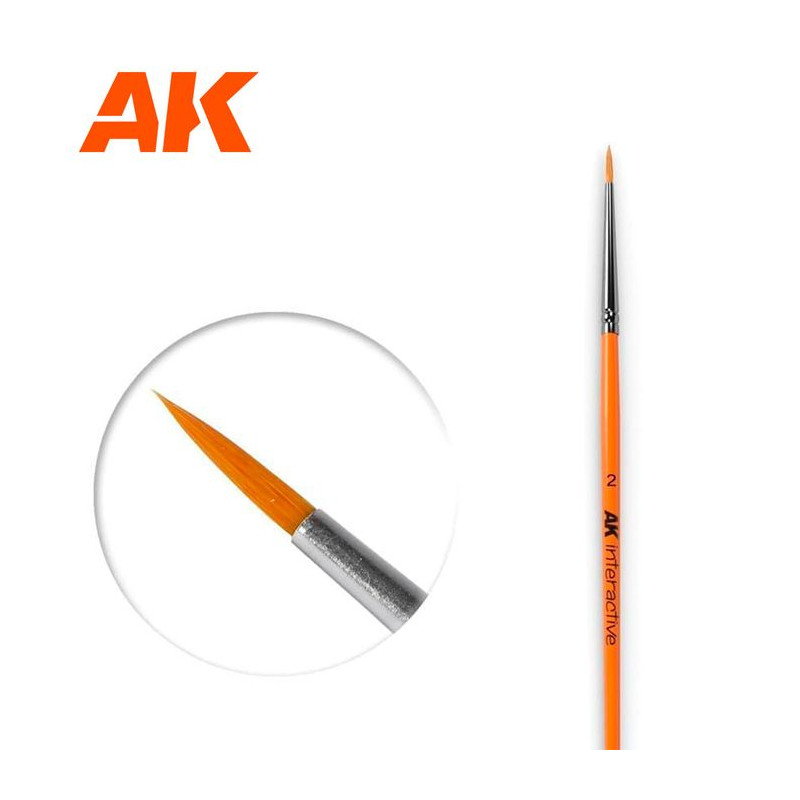 AK ROUND BRUSH 2 (AK-604) SYNTHETIC