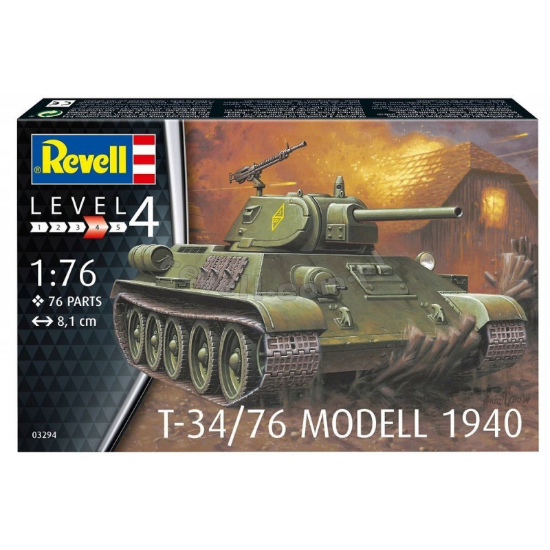REVELL 1/76 T-34/76 MODEL 1940  03294