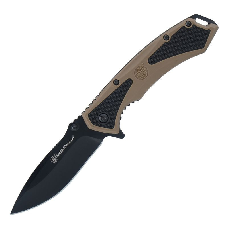 Smith&Wesson nóż składany Extreme Ops -  Drop Point - Tan (1209515)