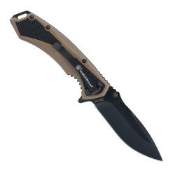 Smith&Wesson Nóż składany Extreme Ops -  Drop Point - Tan (1209515)