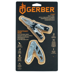 GERBER zestaw Multitool Vise + nóż       składany Mini Paraframe (003205)