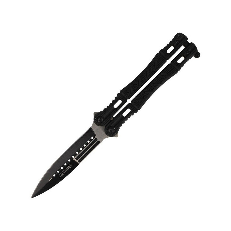 ALBAINOX nóż składany motylek Balisong   Black (02099)