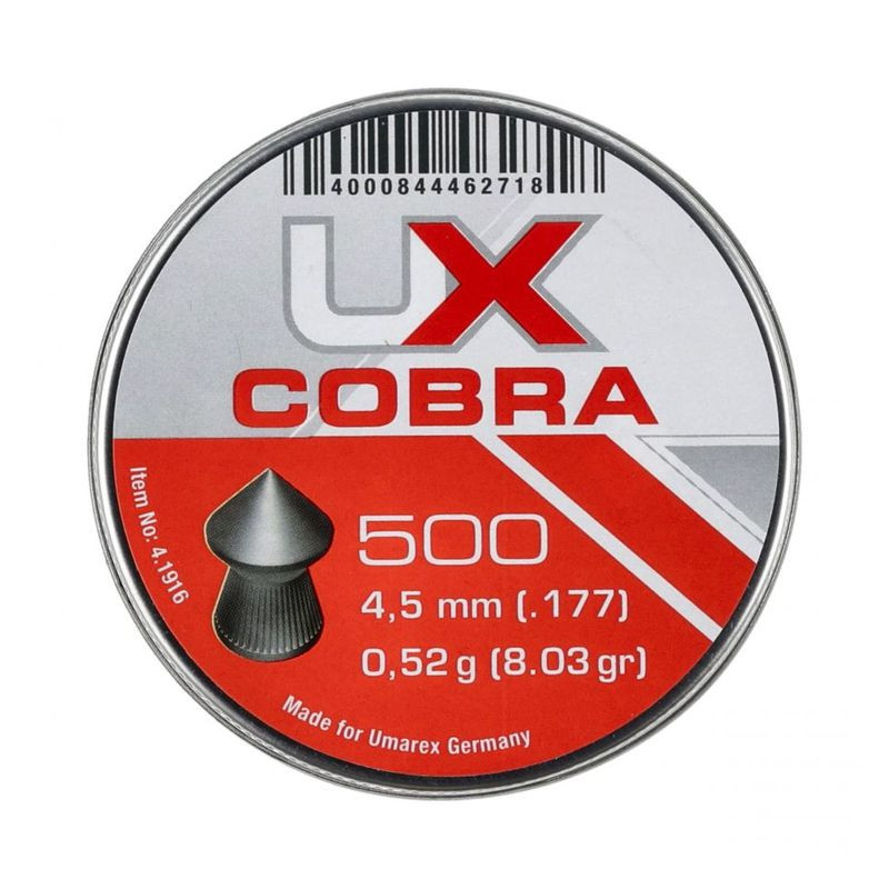 UMAREX śrut 4,5 mm /  500 sztuk Cobra    Pointed Ribbed (4.1916)