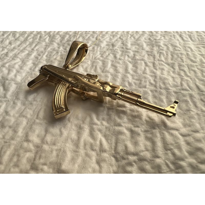 ZLATÁ KARBINA AK-47 - přívěšek