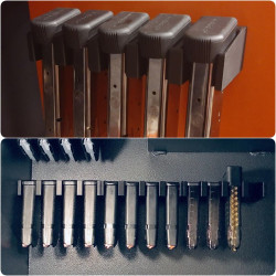 BULLETMAG pouzdro na zásobník 9 mm / x2 / stříbrné / magnet / s předním zasunutím