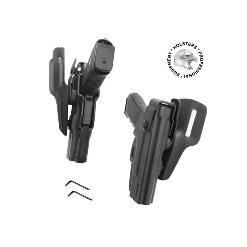 IWO HEST KABURA do Glock 17/19           BLACK-HARRIER (SSS2007) prawa / czarna / Kydex