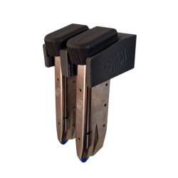 BULLETMAG MAGAZINE HOLDER 9 mm / x2 / black / for magnet / inserted from the front