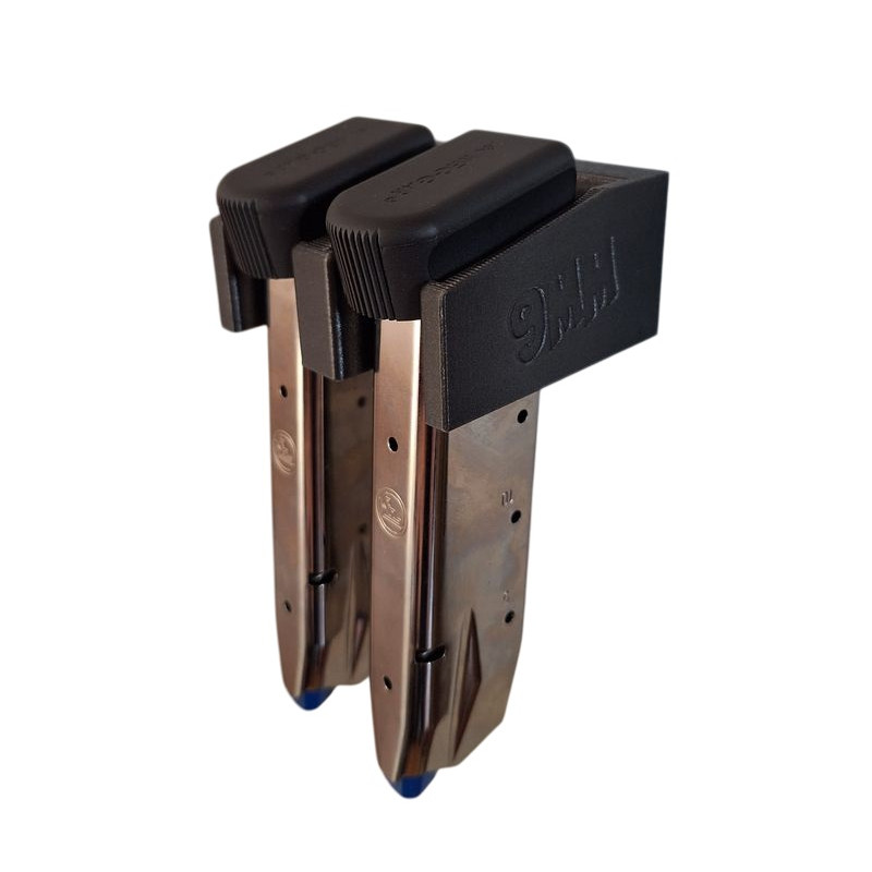 BULLETMAG UCHWYT NA MAGAZYNKI 9 mm / x2  / czarny / na magnes / wsuwane od przodu