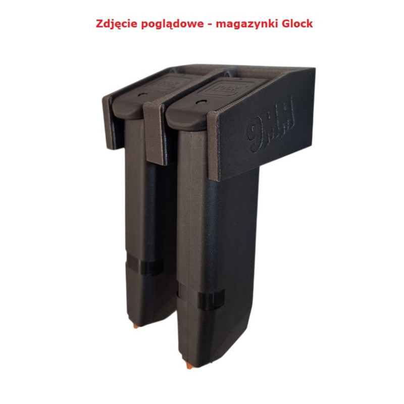 BULLETMAG UCHWYT NA MAGAZYNKI 9 mm / x2  / czarny / na magnes / wsuwane od przodu