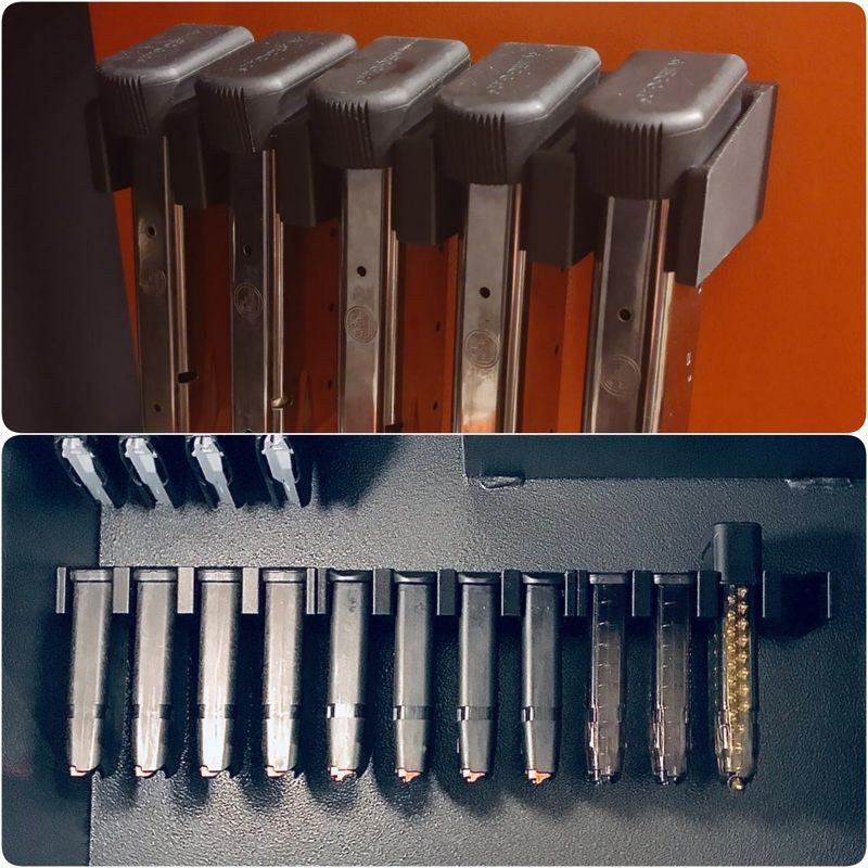 BULLETMAG 9 mm / x4 / černá / magnet / pouzdro na zásobník s předním plněním