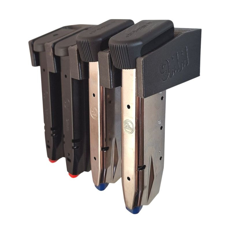 BULLETMAG 9 mm / x4 / černá / magnet / pouzdro na zásobník s předním plněním