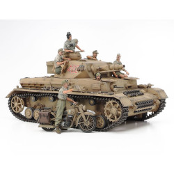 TAMIYA 1/35 NĚMECKÝ TANK PANZERKAMFWAGEN IV Ausf.F & Motocyklová sada (25208)
