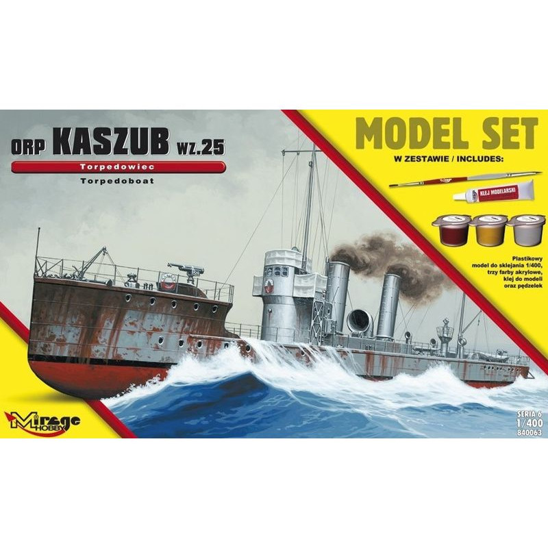 MIRAGE STATEK 1/400 ORP KASZUB WZ.25     (840063) zestaw