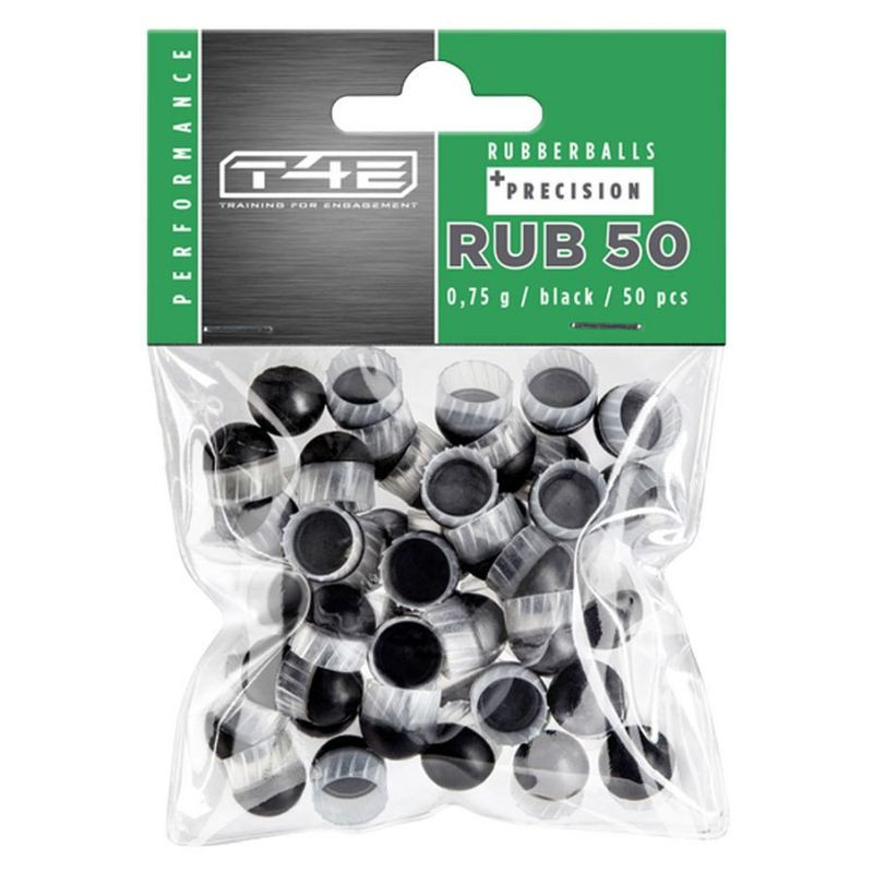UMAREX .50-caliber Precision Rubber Bullets / 50 pieces (2.4785) for Umarex T4E HDR 50, HDP, TMP1, M&P9c, and SFP9