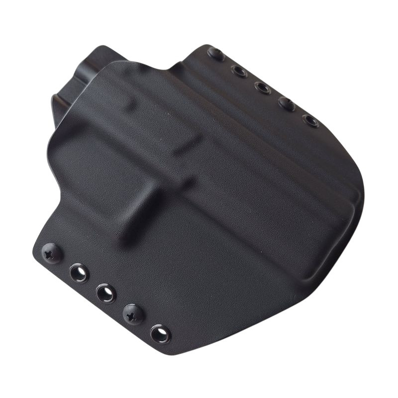 RH HOLSTERS Kabura OWB Classics CZ P-09  F NOCTURNE / right - 1/2 sweatguard / steel loops 40 mm / black KYDEX