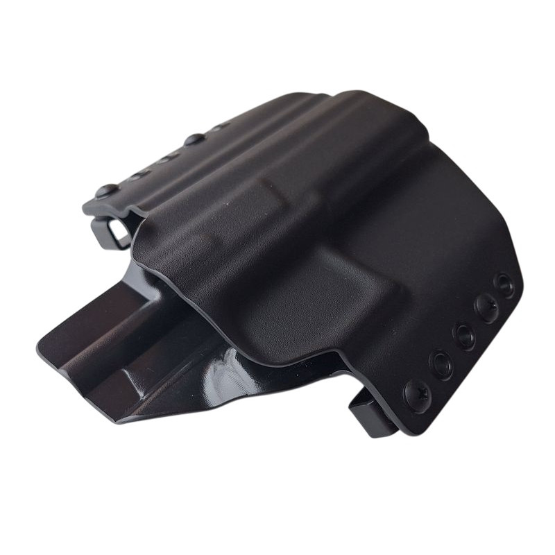 RH HOLSTERS Kabura OWB Classics CZ P-09  F NOCTURNE / right - 1/2 sweatguard / steel loops 40 mm / black KYDEX